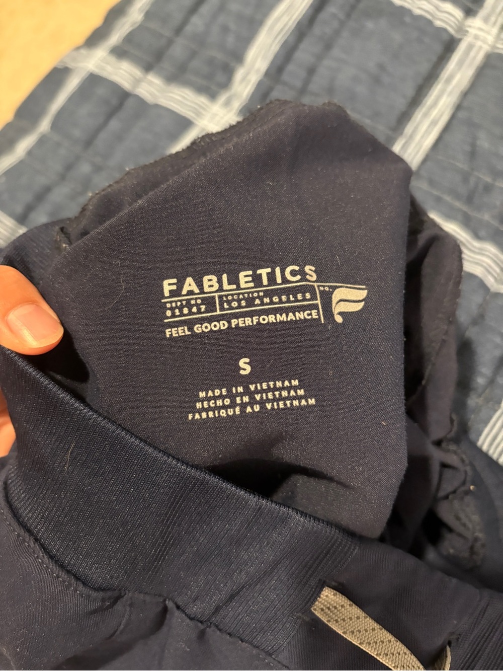Fabletics Women's Navy Drawstring Joggers - Picture 6 of 8